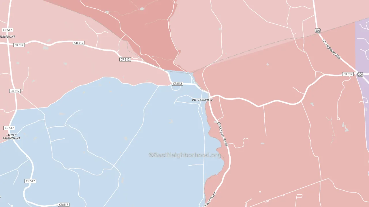 07979, NJ block-group political-lean map