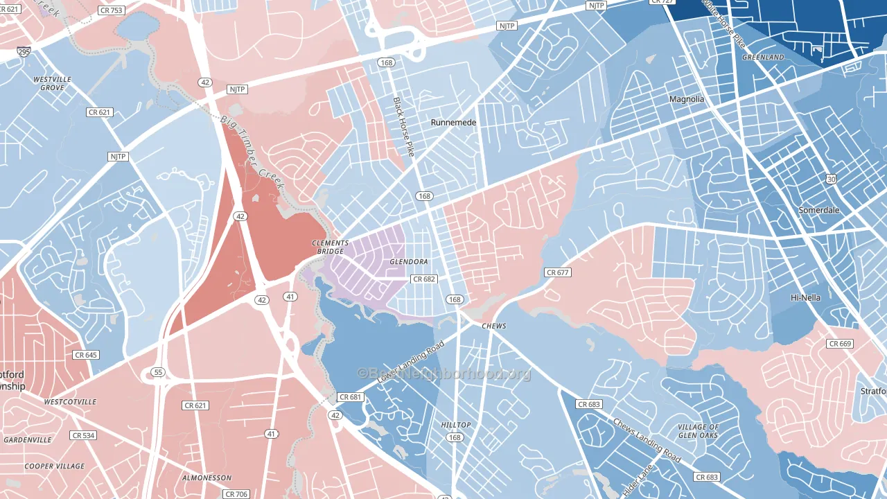 08029, NJ block-group political-lean map