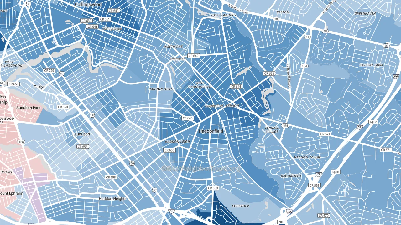 08033, NJ block-group political-lean map