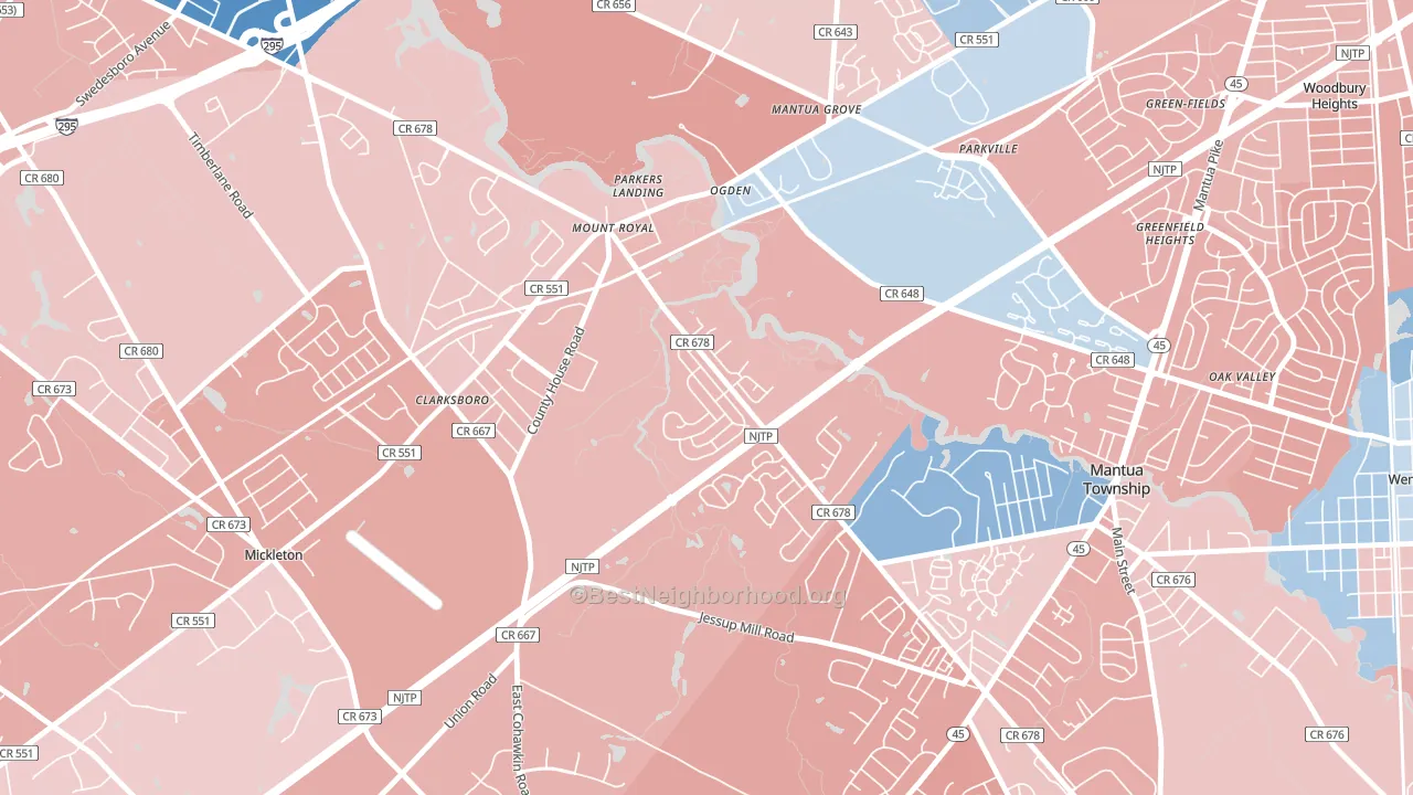 08061, NJ block-group political-lean map
