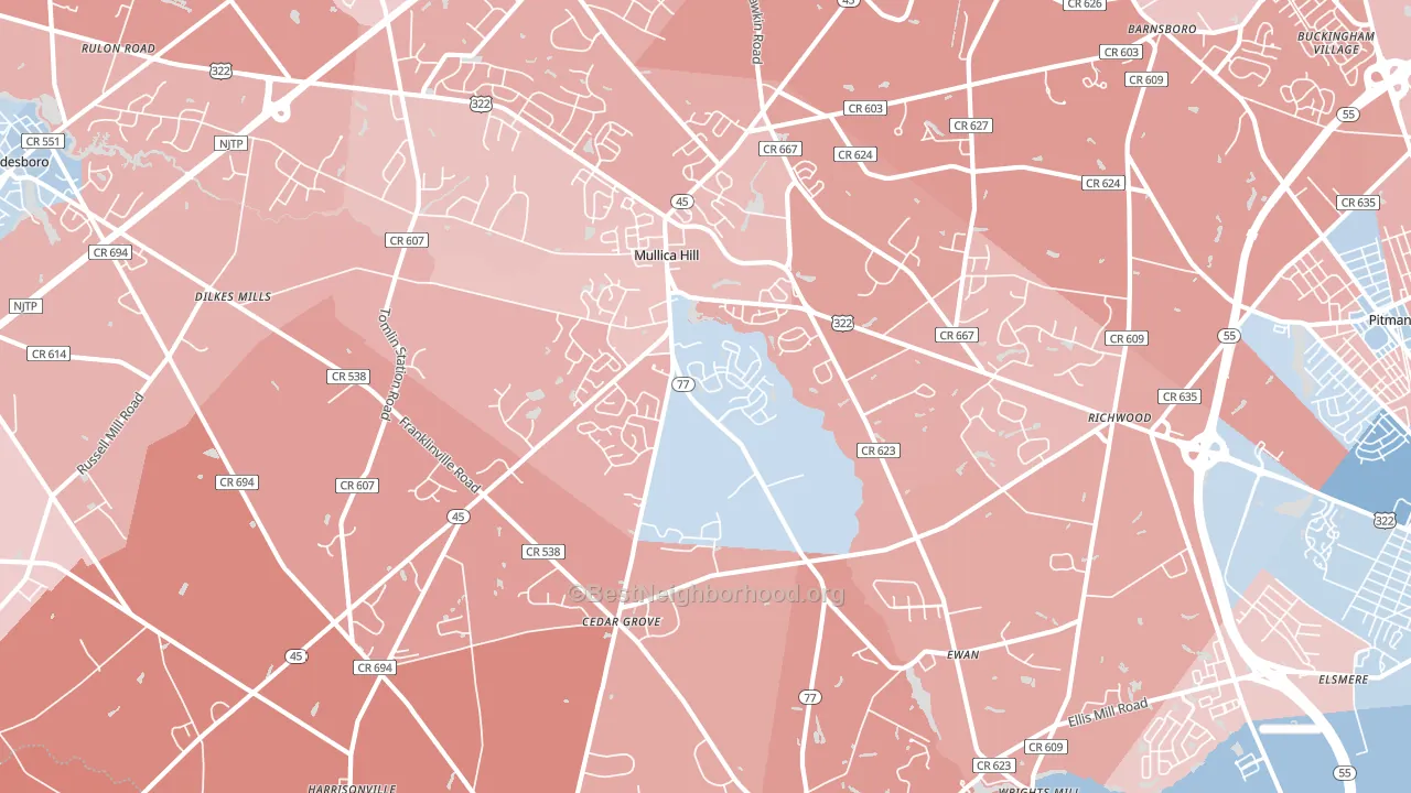 08062, NJ block-group political-lean map