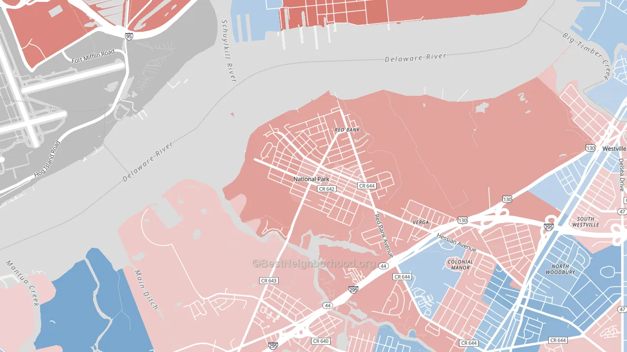 08063, NJ block-group political-lean map