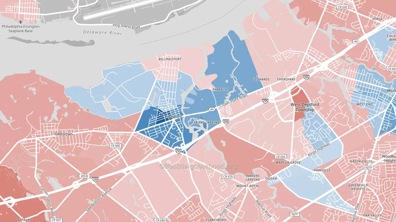 08066, NJ block-group political-lean map
