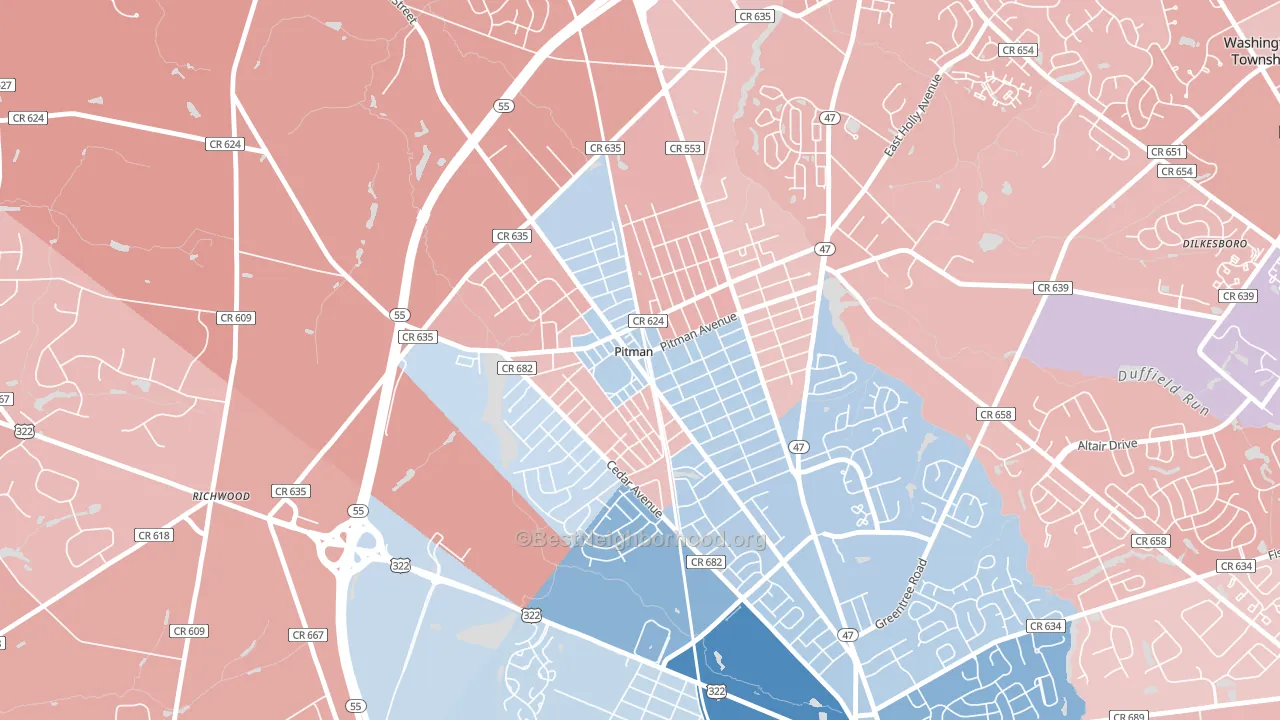 08071, NJ block-group political-lean map