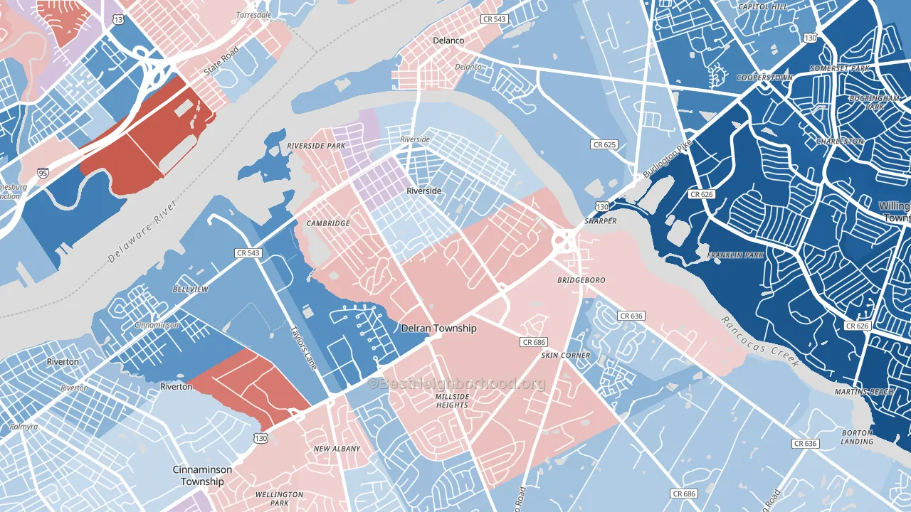 08075, NJ block-group political-lean map