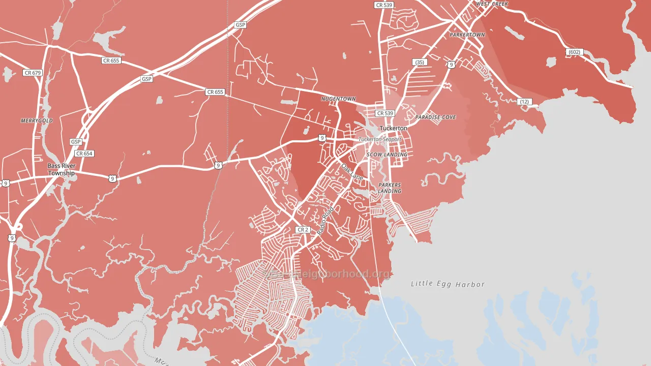 08087, NJ block-group political-lean map