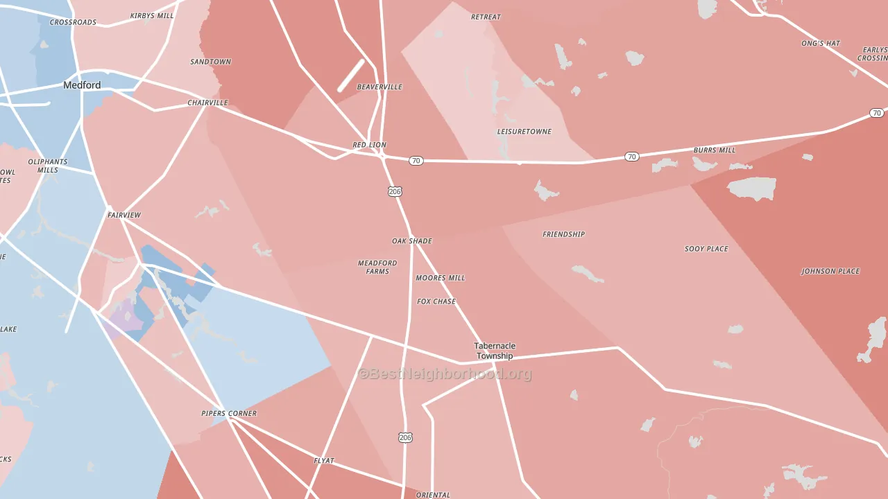 08088, NJ block-group political-lean map
