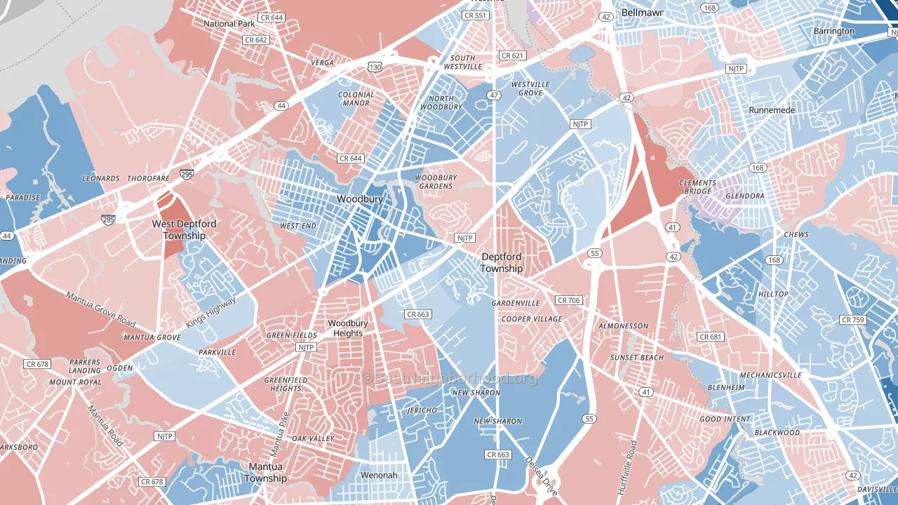 08096, NJ block-group political-lean map