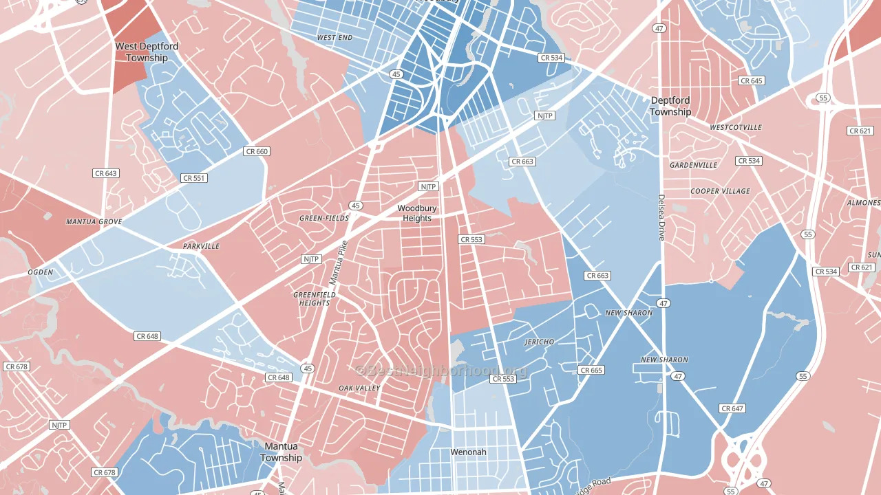 08097, NJ block-group political-lean map