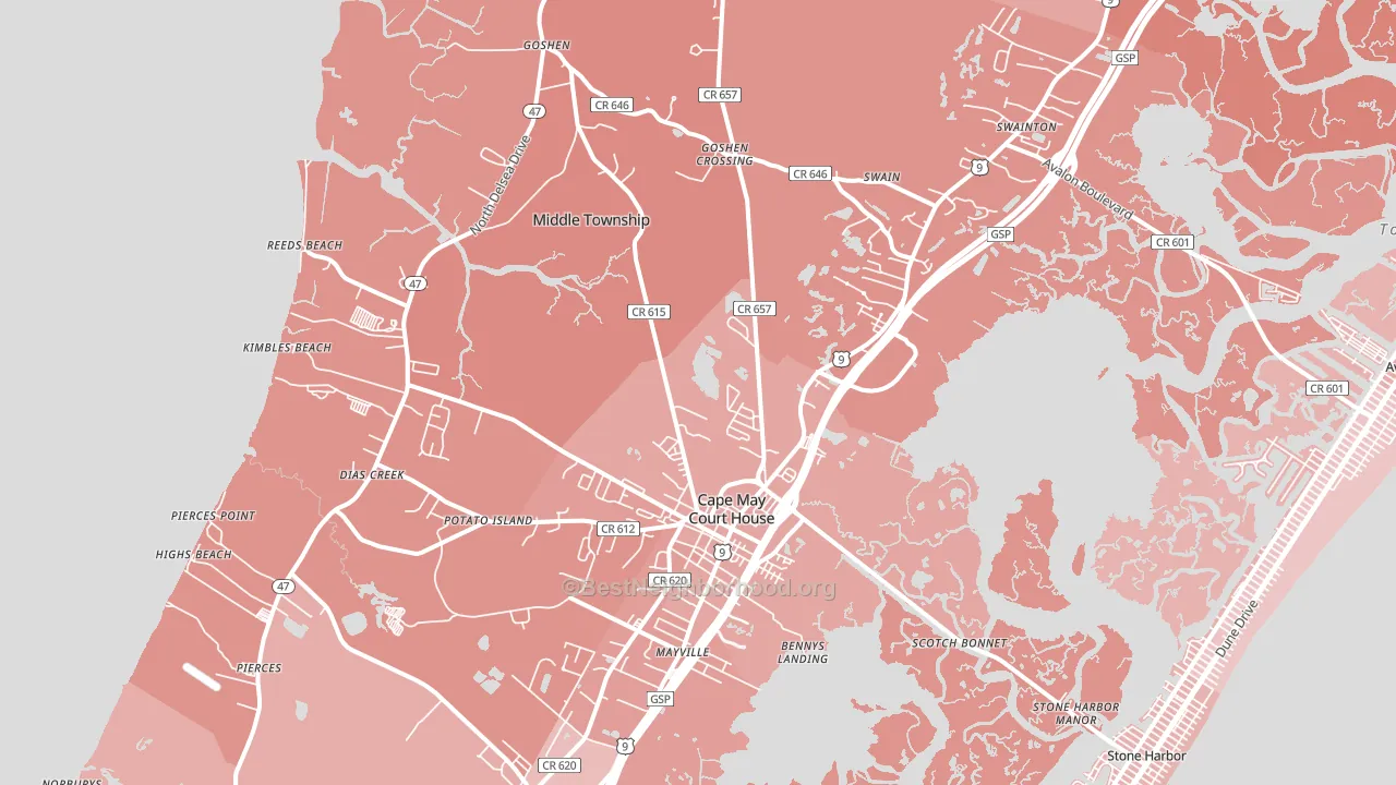 08210, NJ block-group political-lean map
