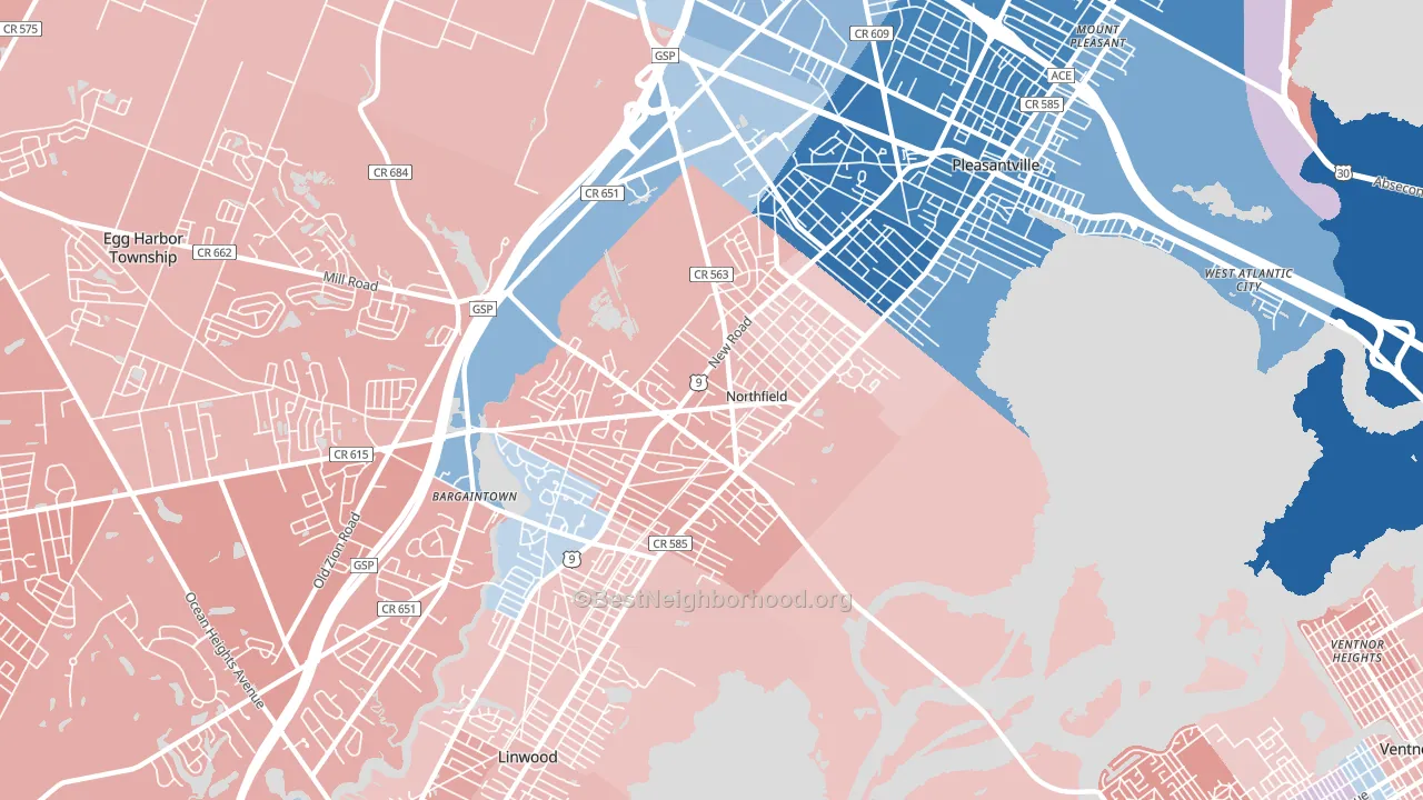 08225, NJ block-group political-lean map