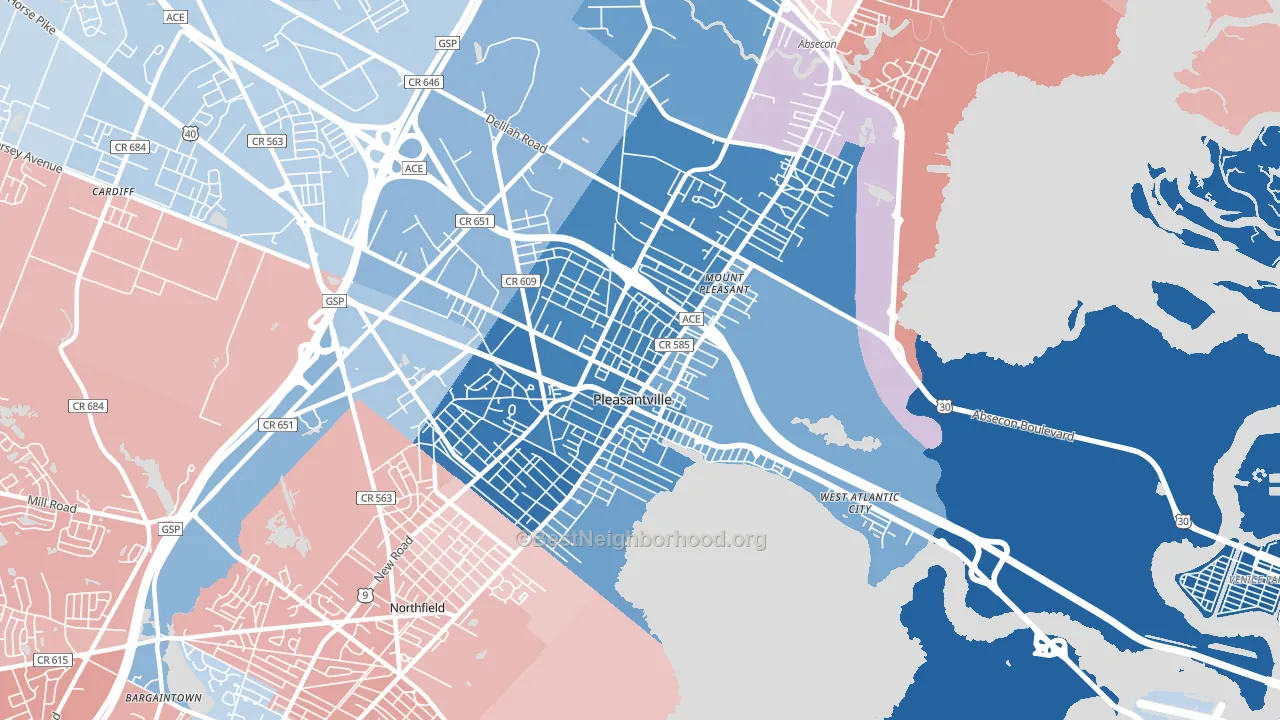 08232, NJ block-group political-lean map