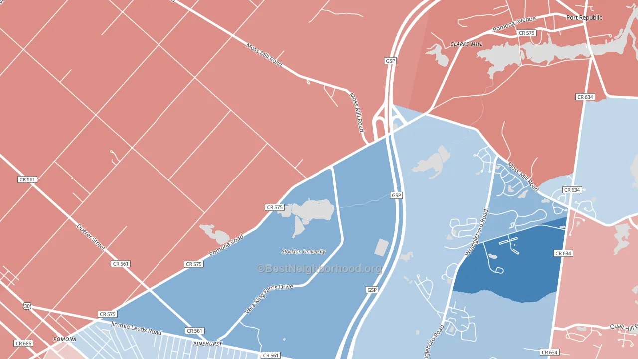 08240, NJ block-group political-lean map