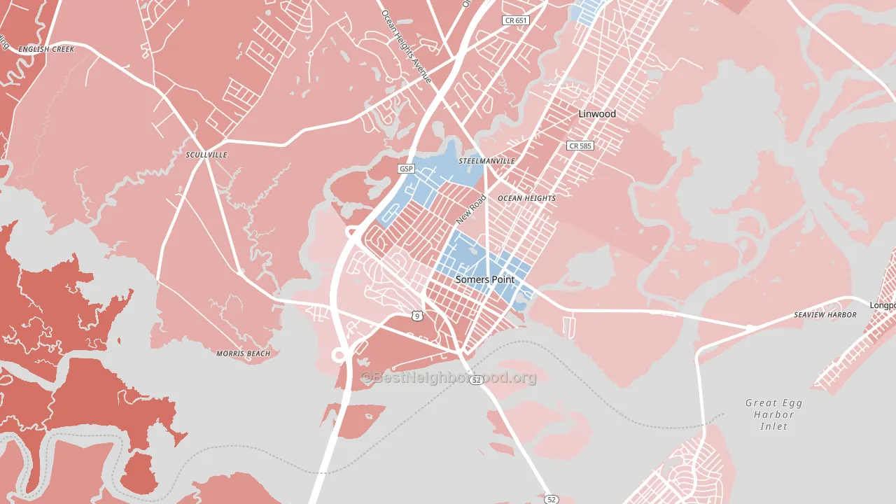 08244, NJ block-group political-lean map