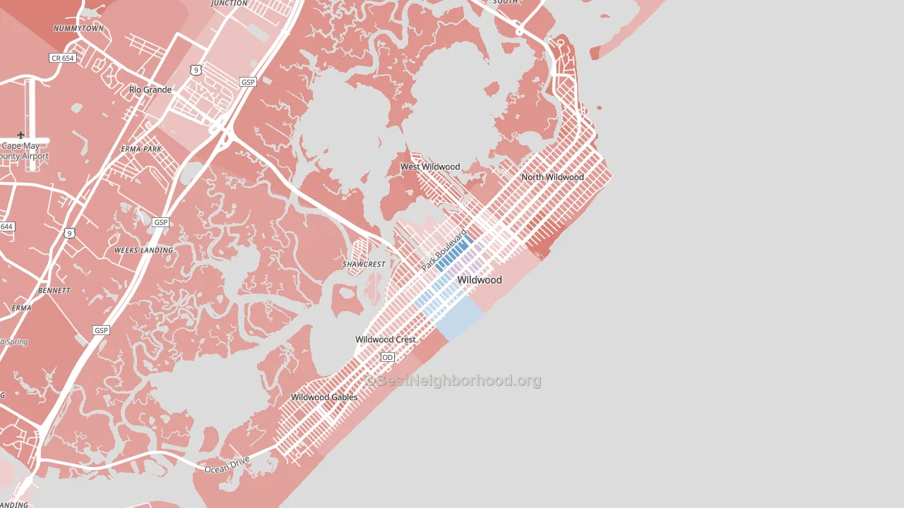 08260, NJ block-group political-lean map
