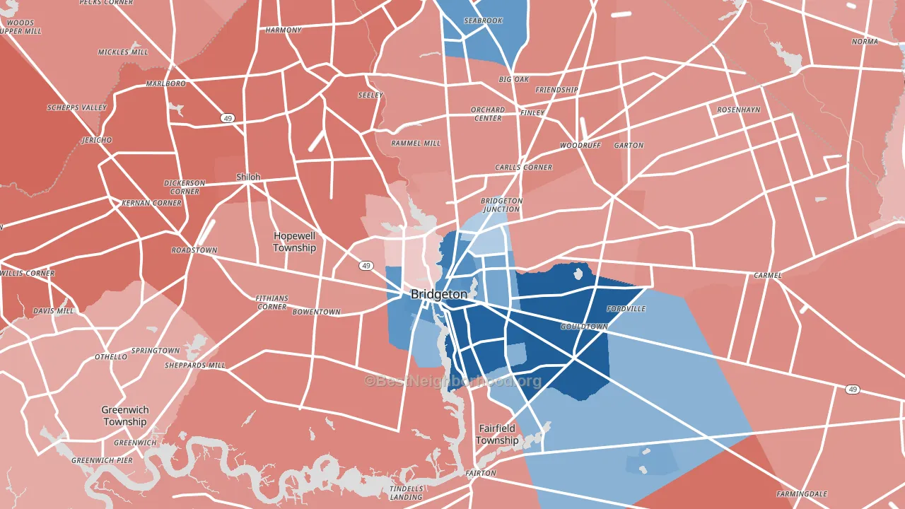 08302, NJ block-group political-lean map