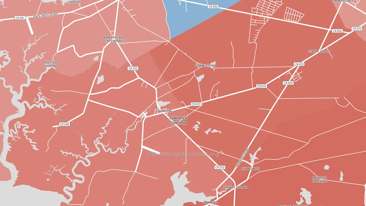 08311, NJ block-group political-lean map