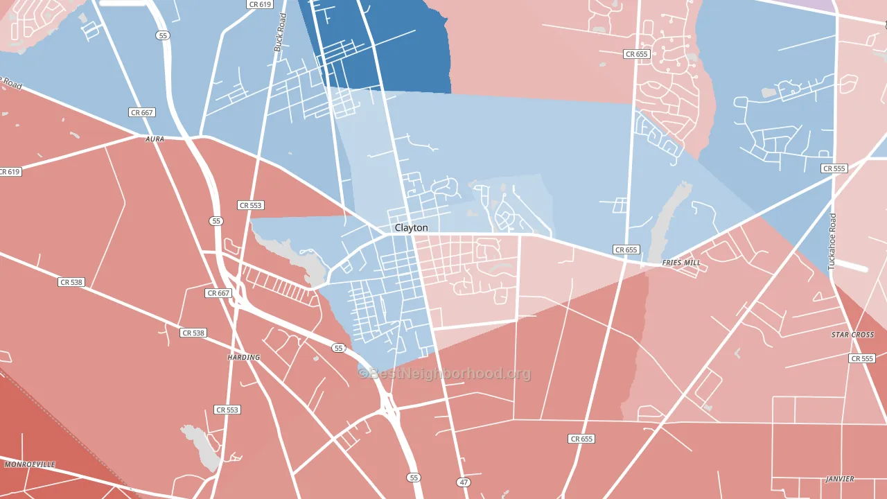 08312, NJ block-group political-lean map