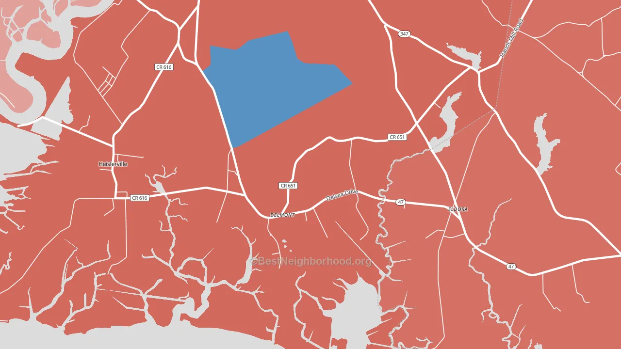 08314, NJ block-group political-lean map