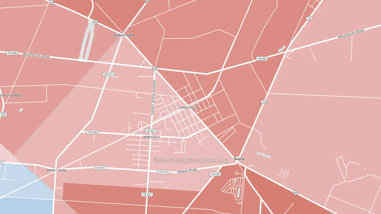 08326, NJ block-group political-lean map