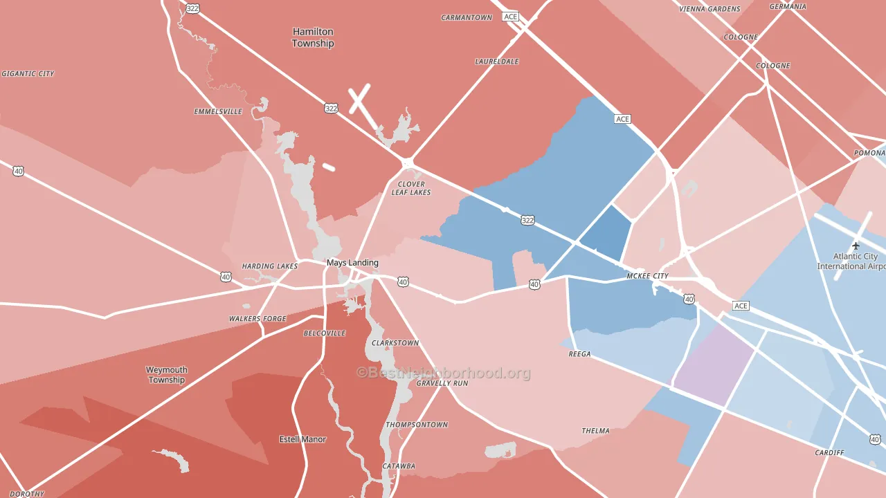 08330, NJ block-group political-lean map