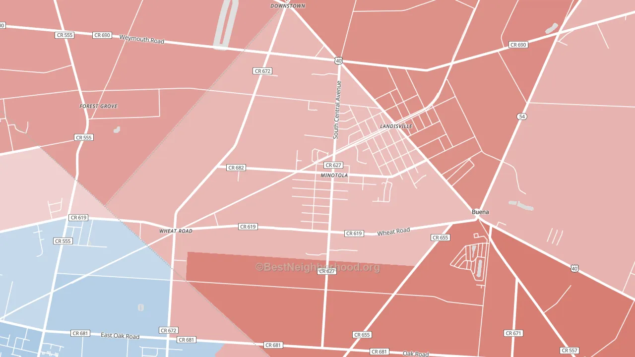 08341, NJ block-group political-lean map