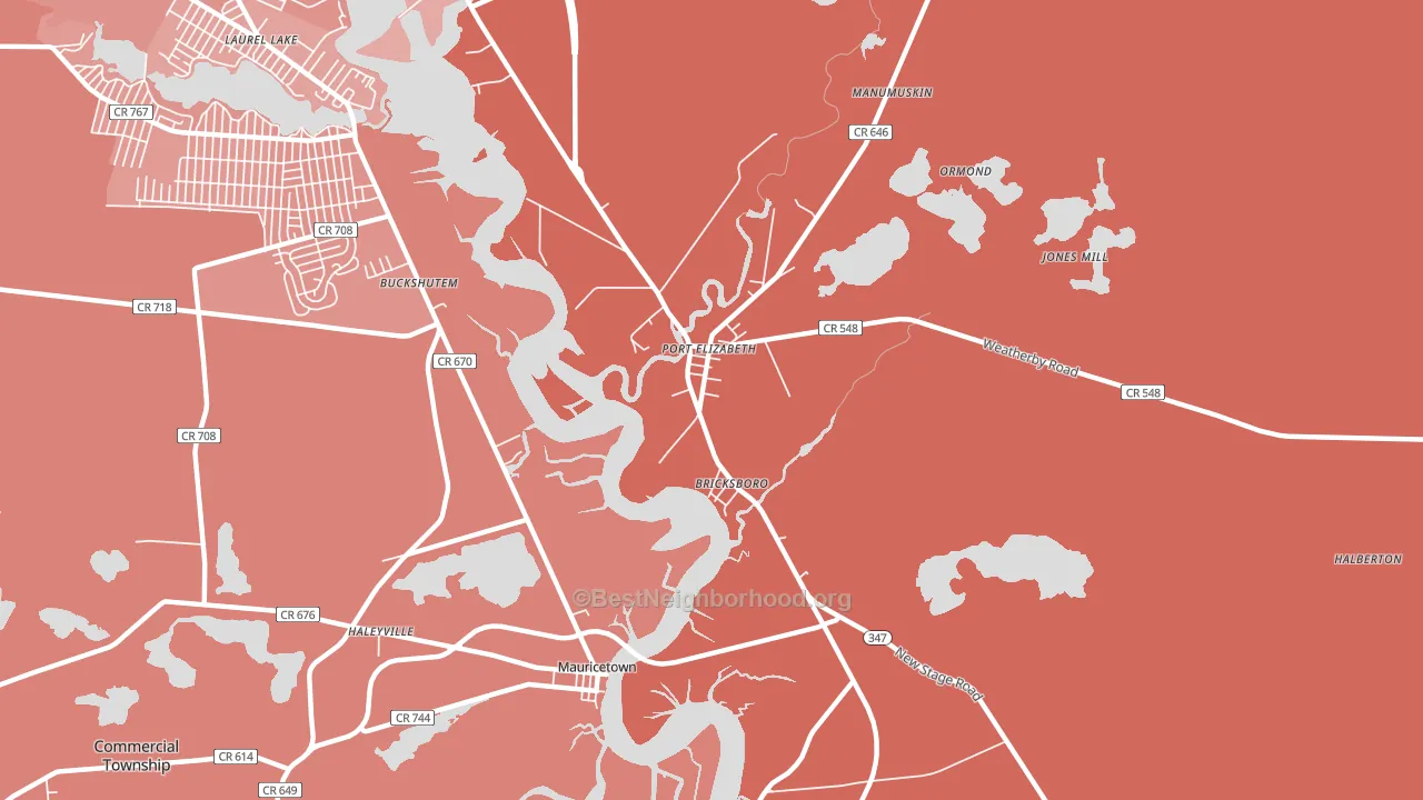 08348, NJ block-group political-lean map