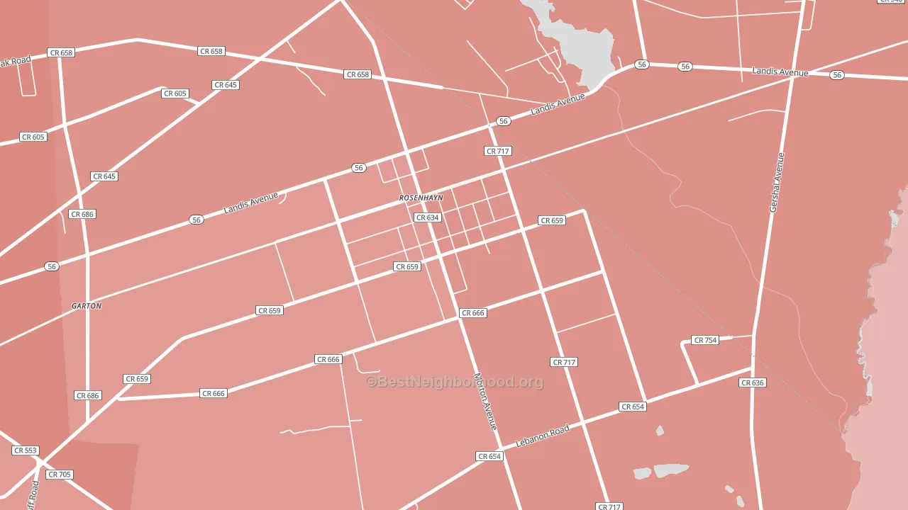 08352, NJ block-group political-lean map