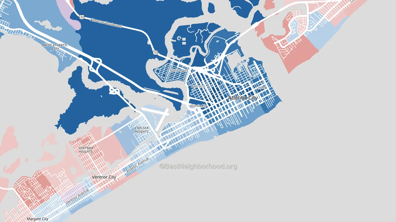 08401, NJ block-group political-lean map