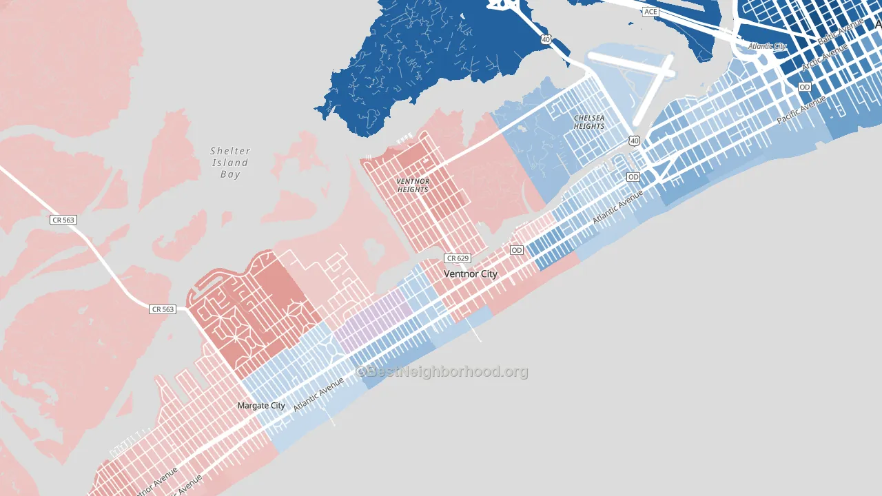 08406, NJ block-group political-lean map
