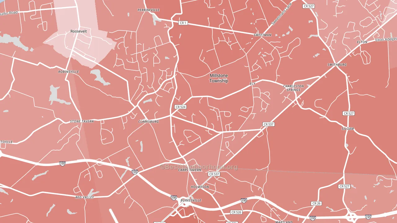 08510, NJ block-group political-lean map