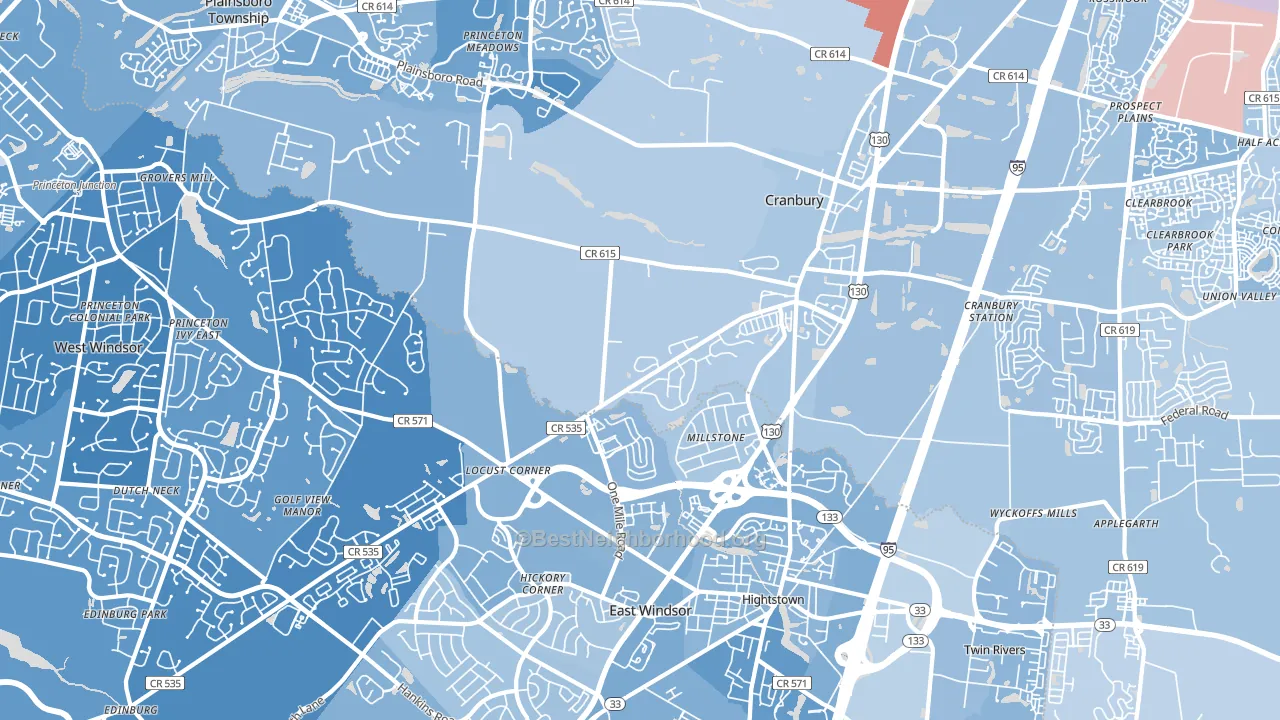 08512, NJ block-group political-lean map