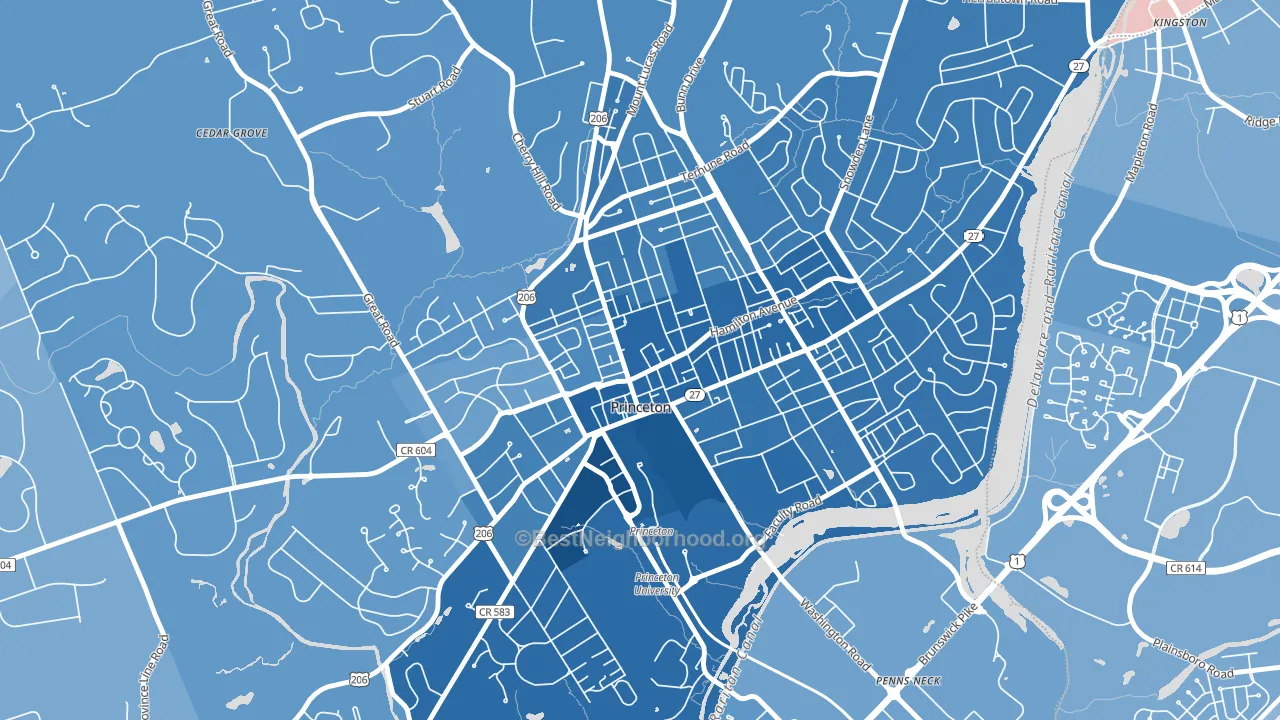 08542, NJ block-group political-lean map