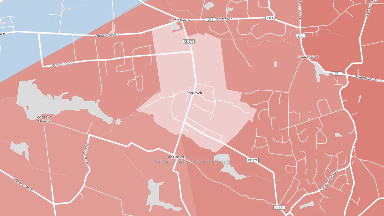 08555, NJ block-group political-lean map
