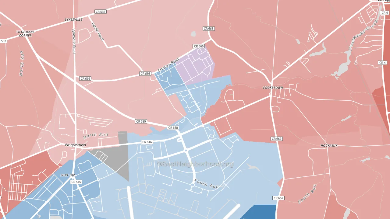 08641, NJ block-group political-lean map