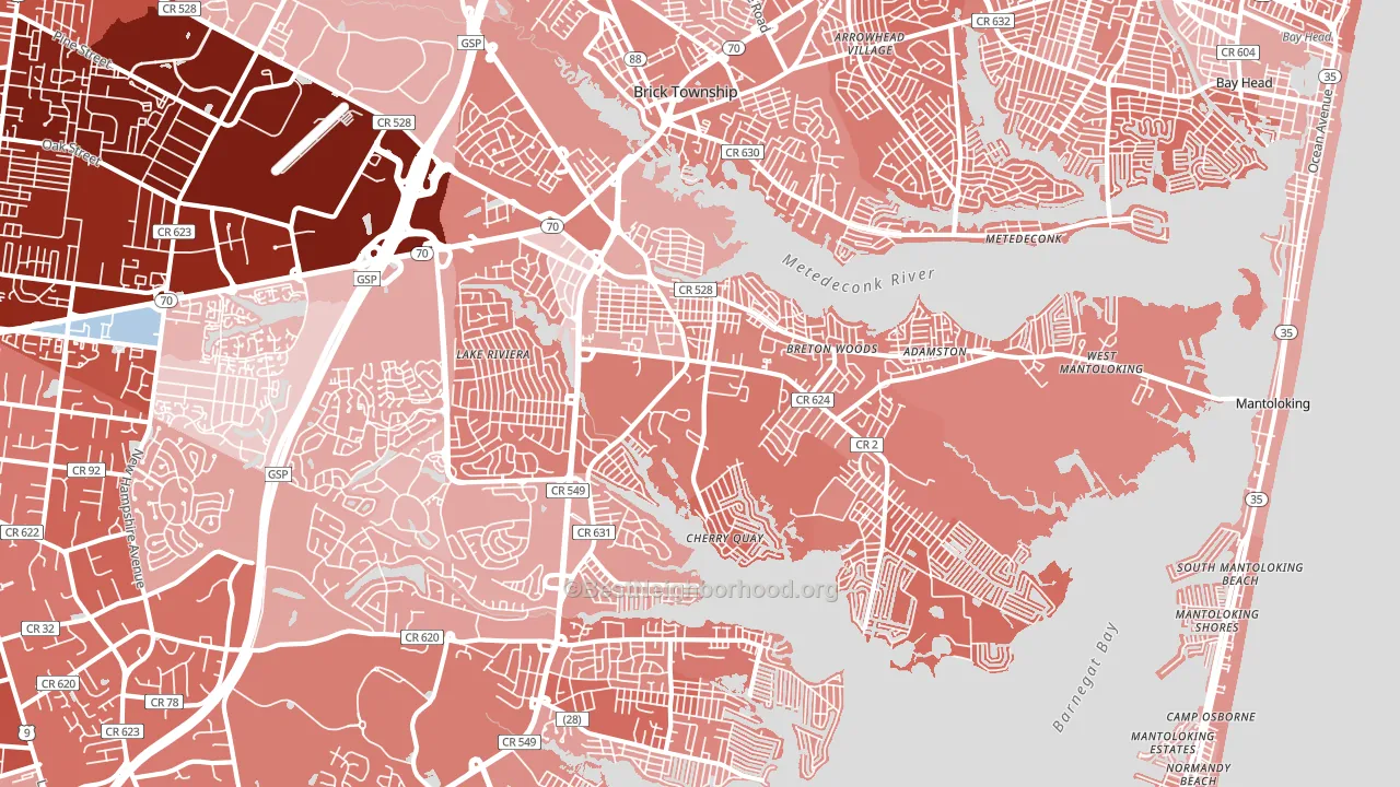 08723, NJ block-group political-lean map