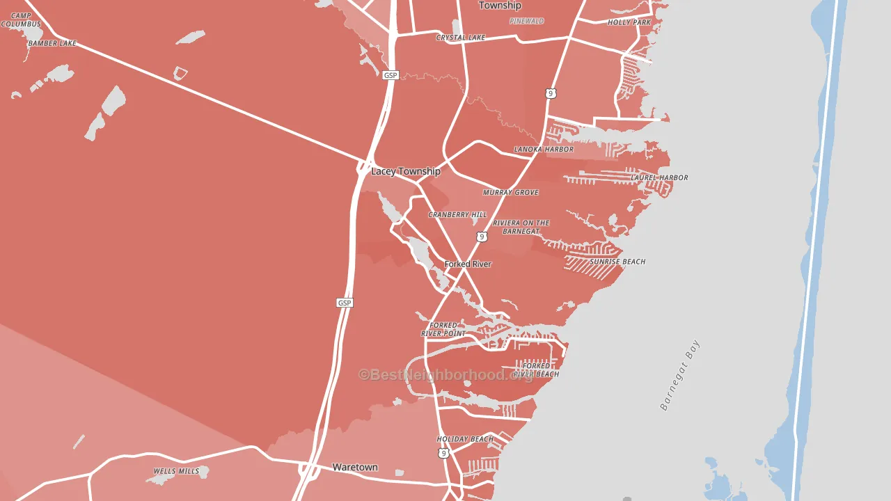08731, NJ block-group political-lean map