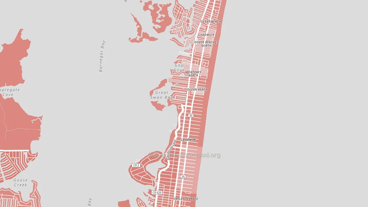 08735, NJ block-group political-lean map