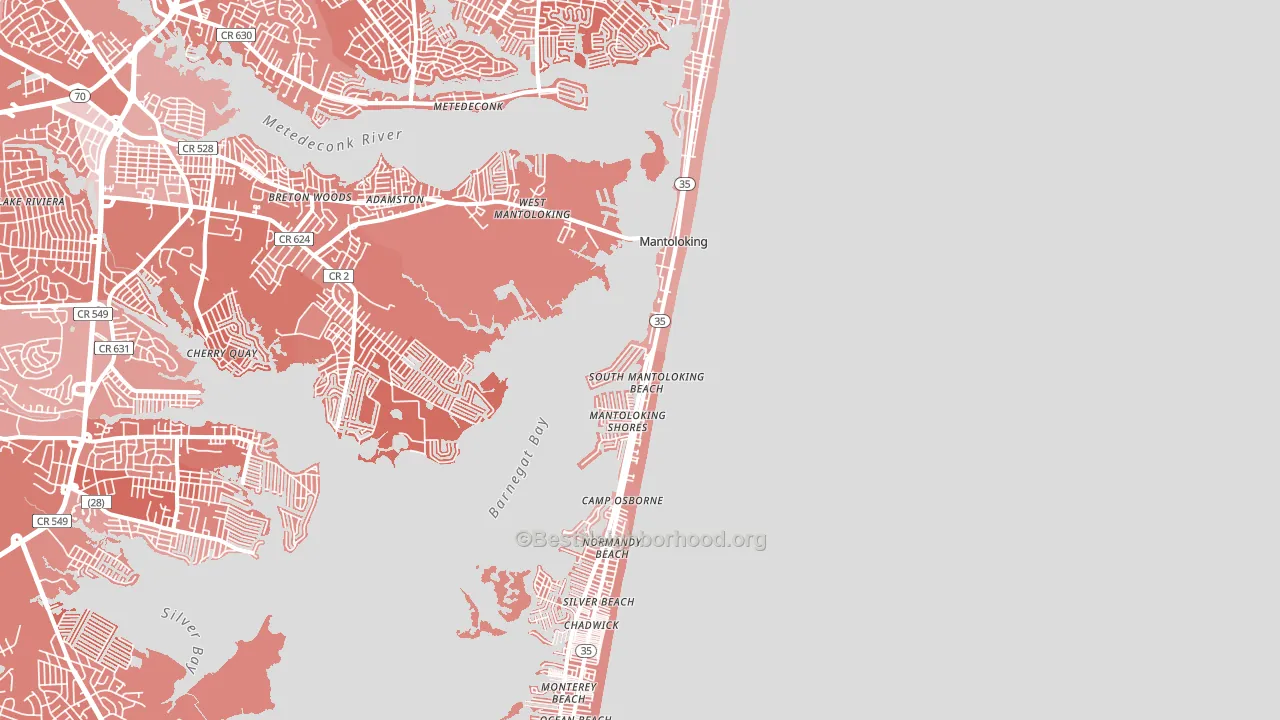 08738, NJ block-group political-lean map