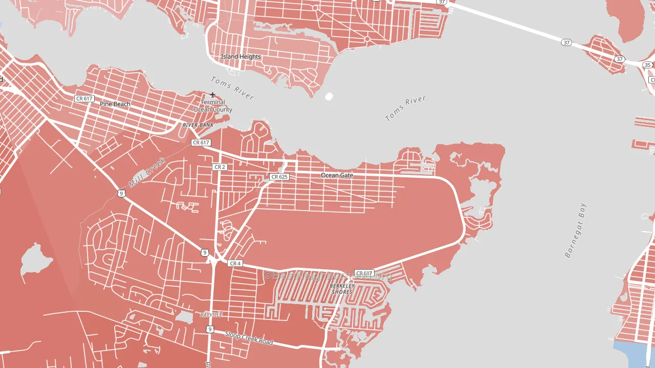 08740, NJ block-group political-lean map