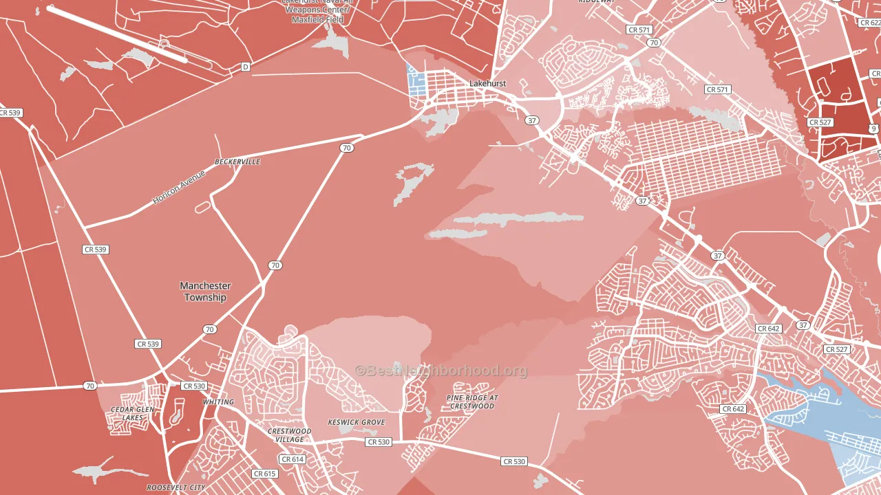 08759, NJ block-group political-lean map