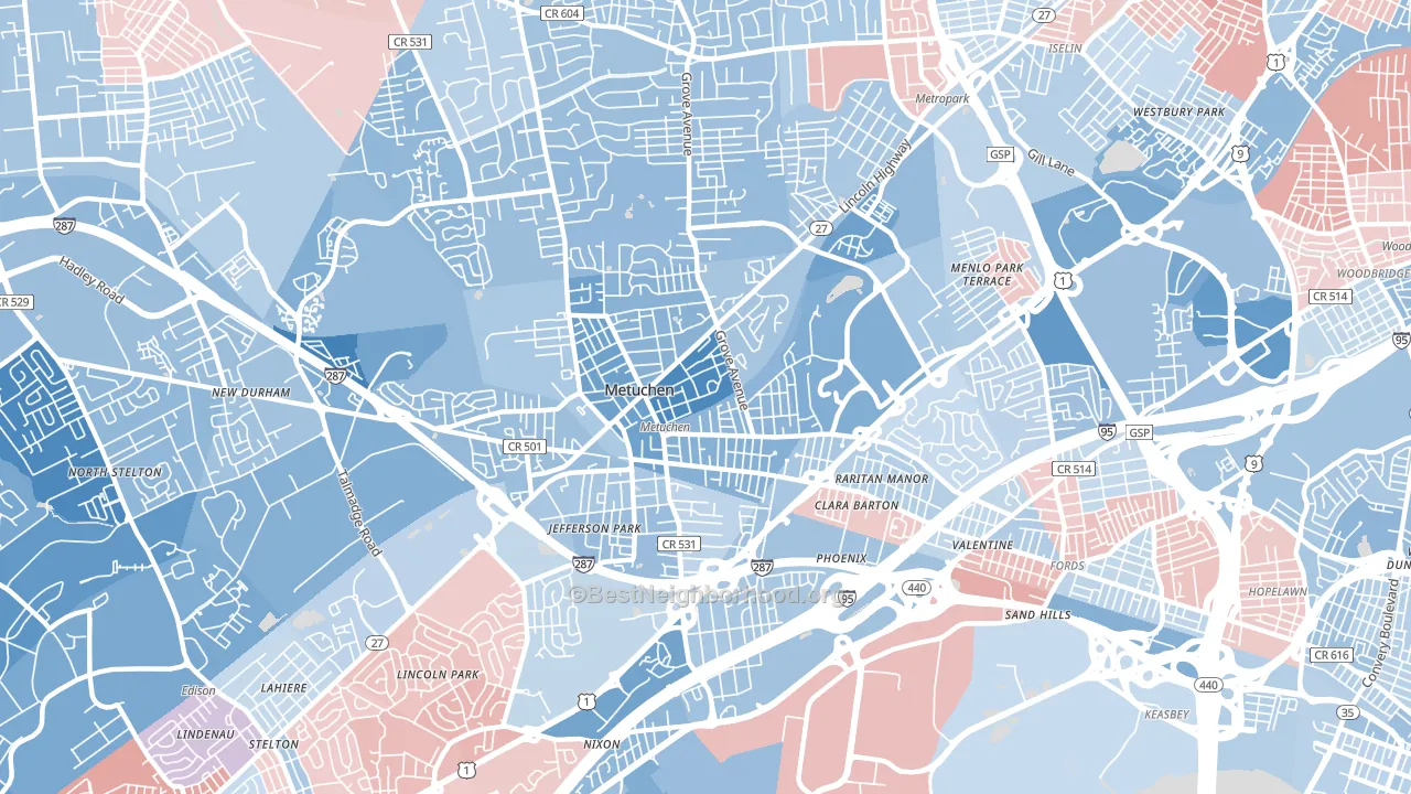 08840, NJ block-group political-lean map