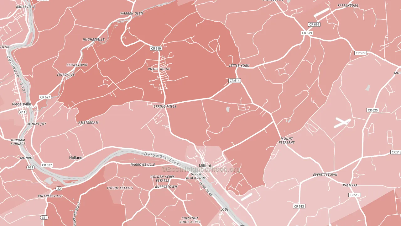 08848, NJ block-group political-lean map