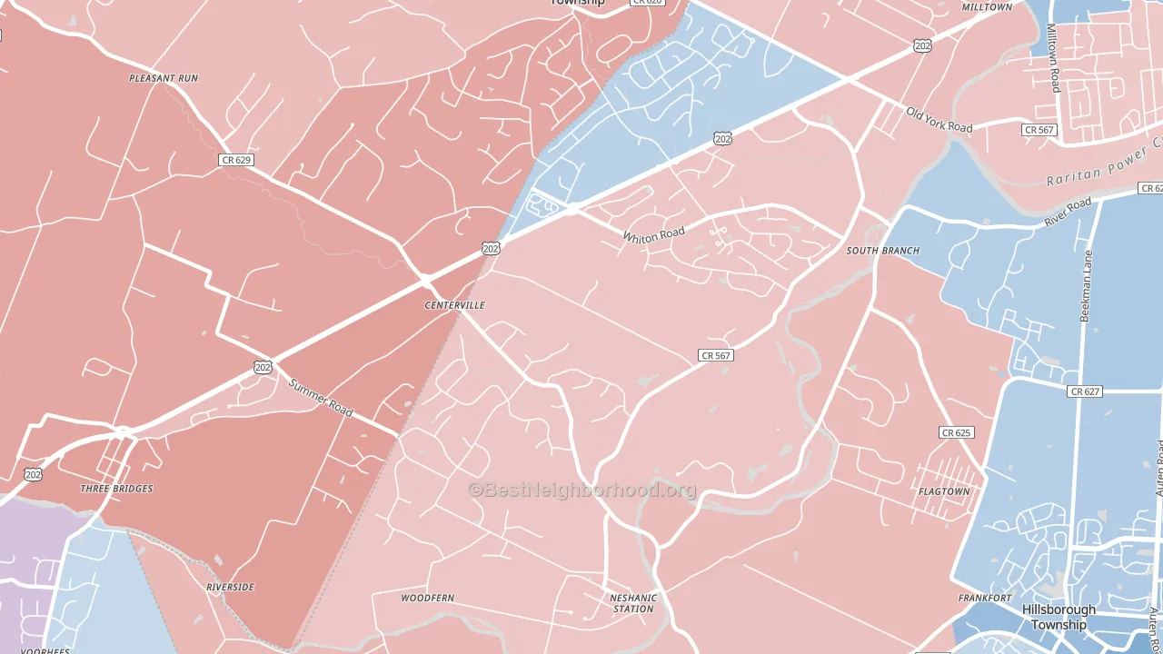 08853, NJ block-group political-lean map