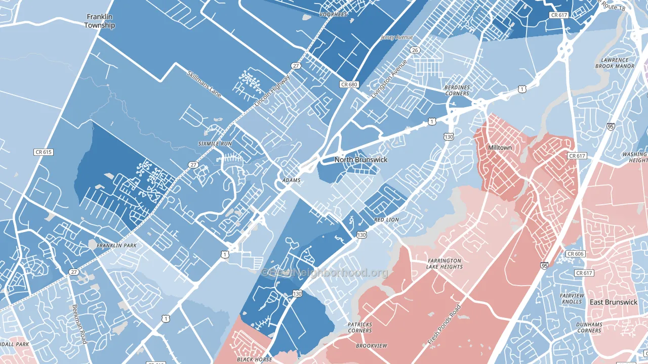 08902, NJ block-group political-lean map