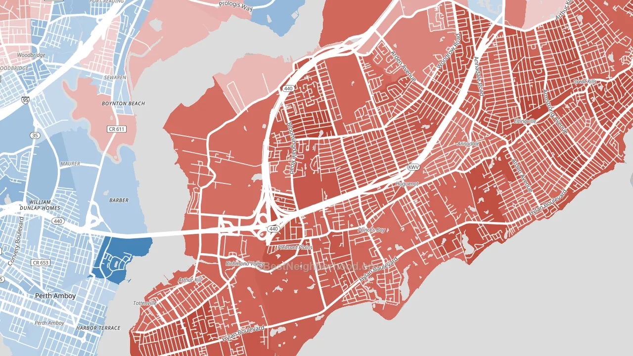 10309, NY block-group political-lean map