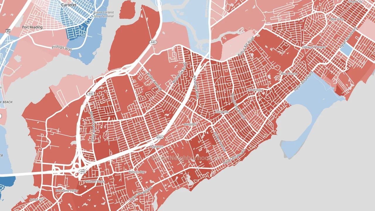 10312, NY block-group political-lean map