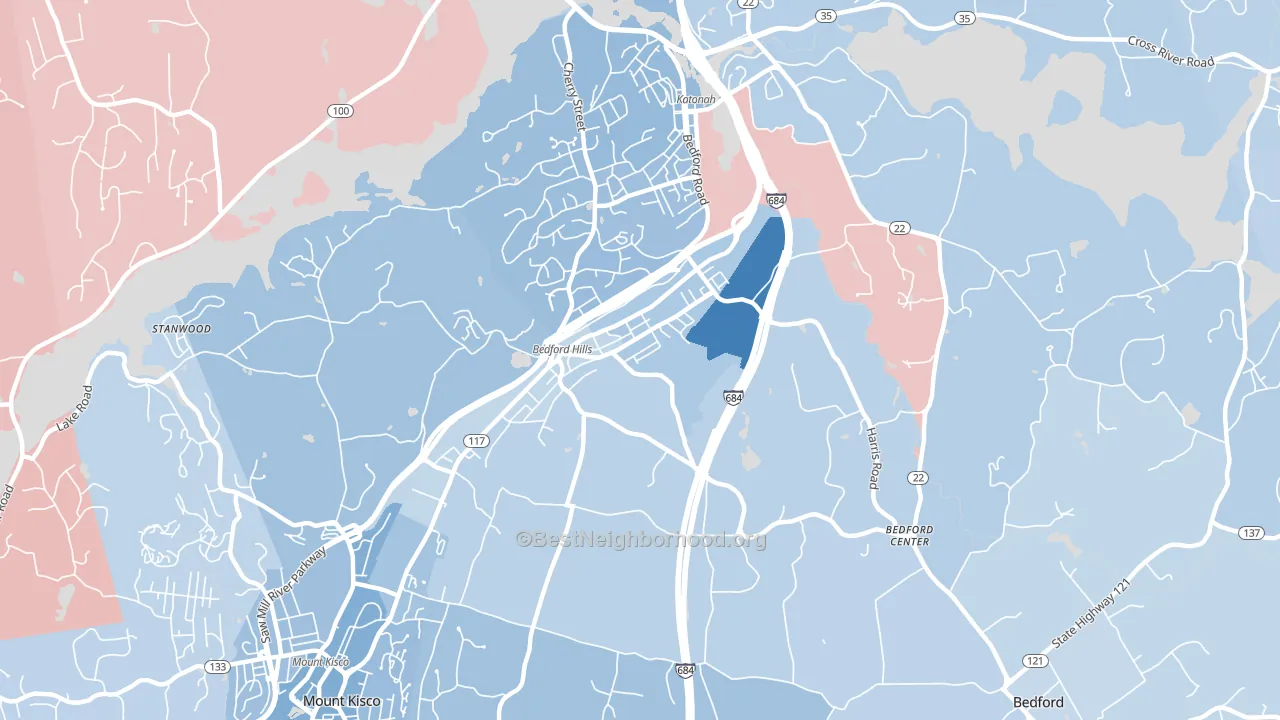 10507, NY block-group political-lean map