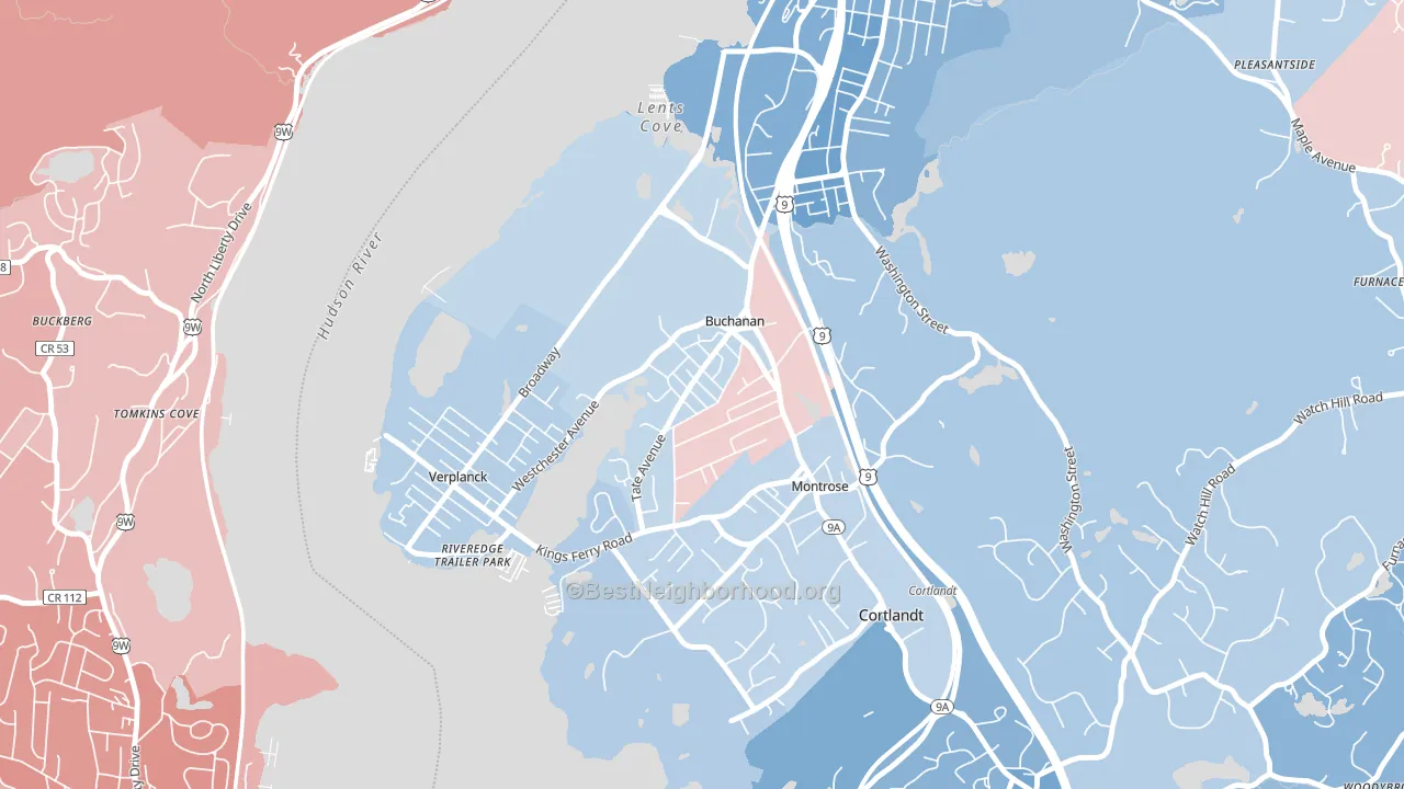 10511, NY block-group political-lean map