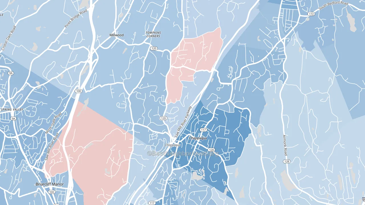 10514, NY block-group political-lean map
